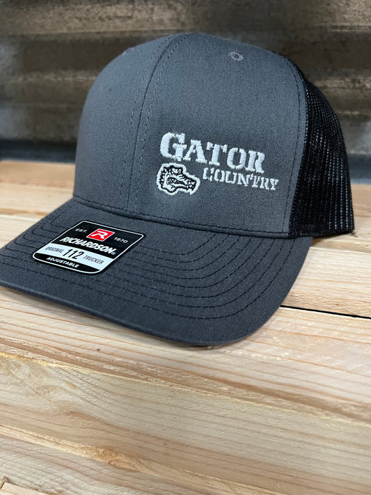 Gator Country Hat Gray/Black Mesh